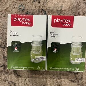 Playtex Baby Nurser Drop-Ins Liners 50 Count Box Supply Lot of 2
